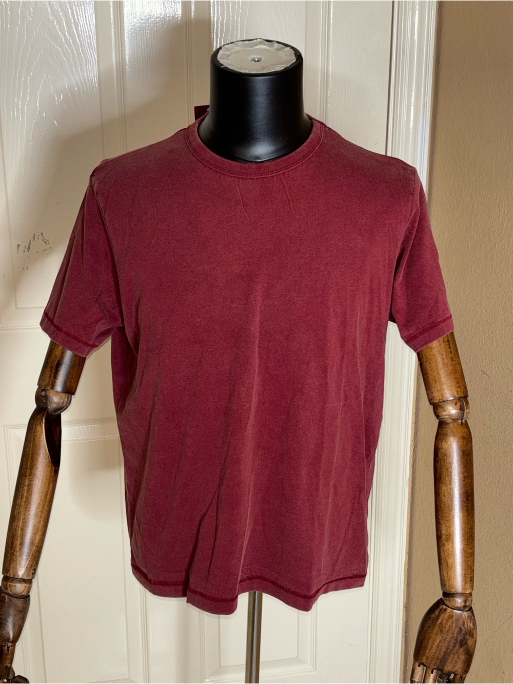 New Sown Again Vintage Half Crop Men’s Merlot Shirt XL